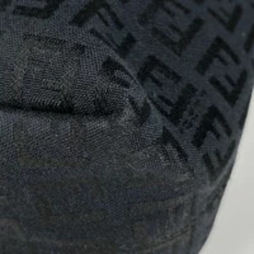 Fendi Black Canvas Bag Handbag Zucchino Tote Black
